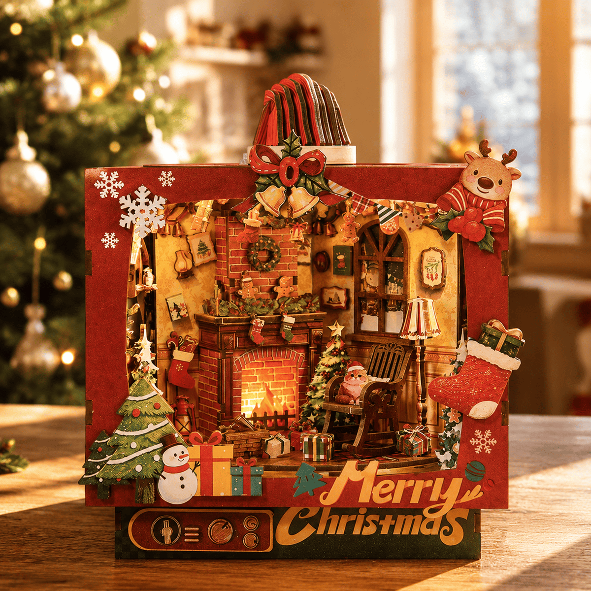 Christmas Trioz Rotating DIY Book Nook Kit