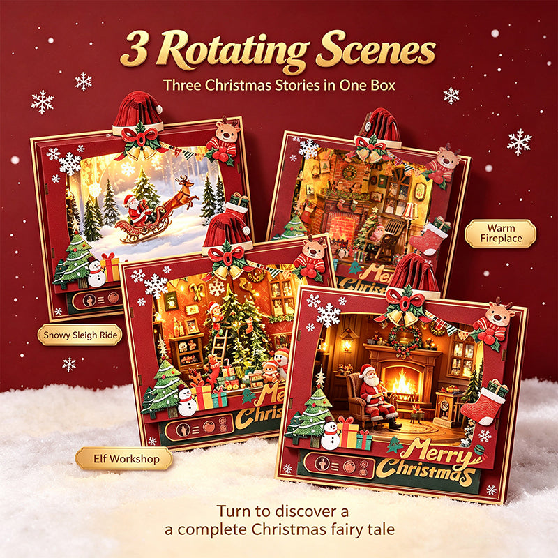 Christmas Trioz Rotating DIY Book Nook Kit