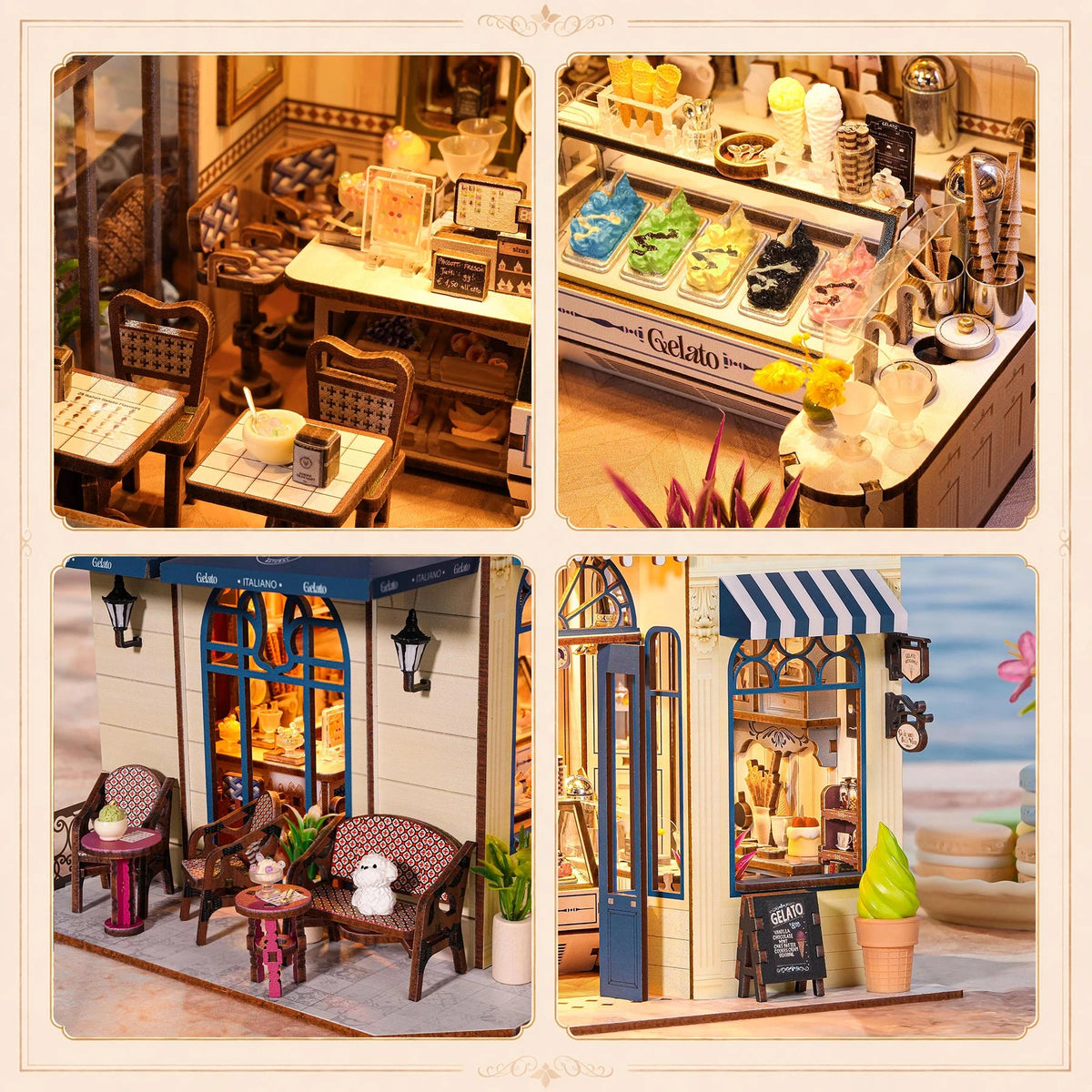 Gelateria Bella Vista DIY Miniature House Kit