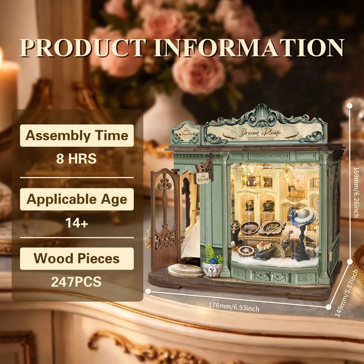 Plume Vintage DIY Miniature House Kit