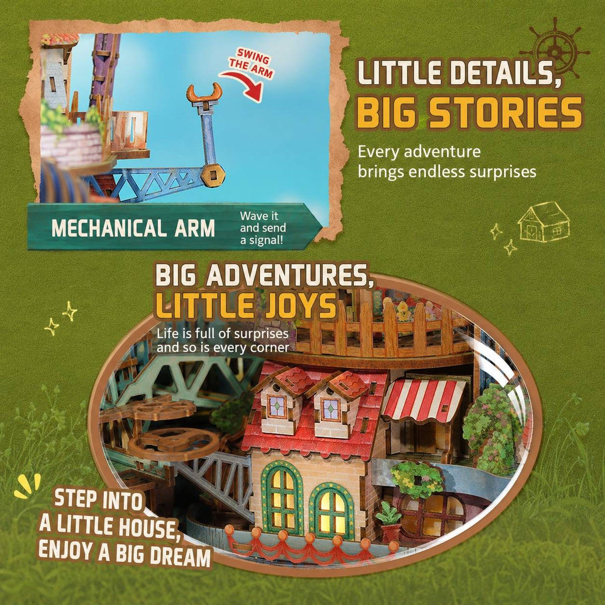 Walking Castle 3D Mechanical Puzzle Kit