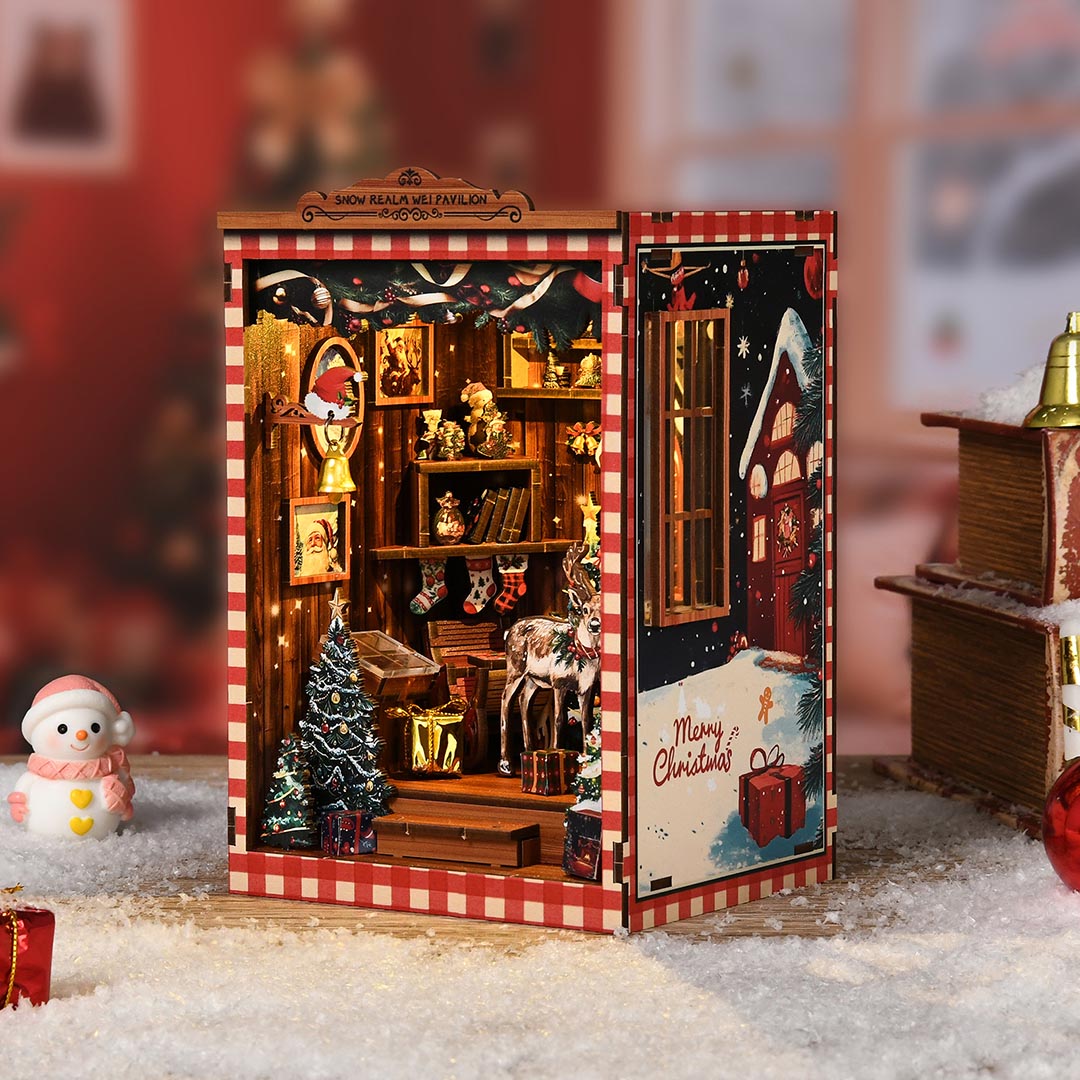Christmas Snow Cabin DIY Book Nook Kit