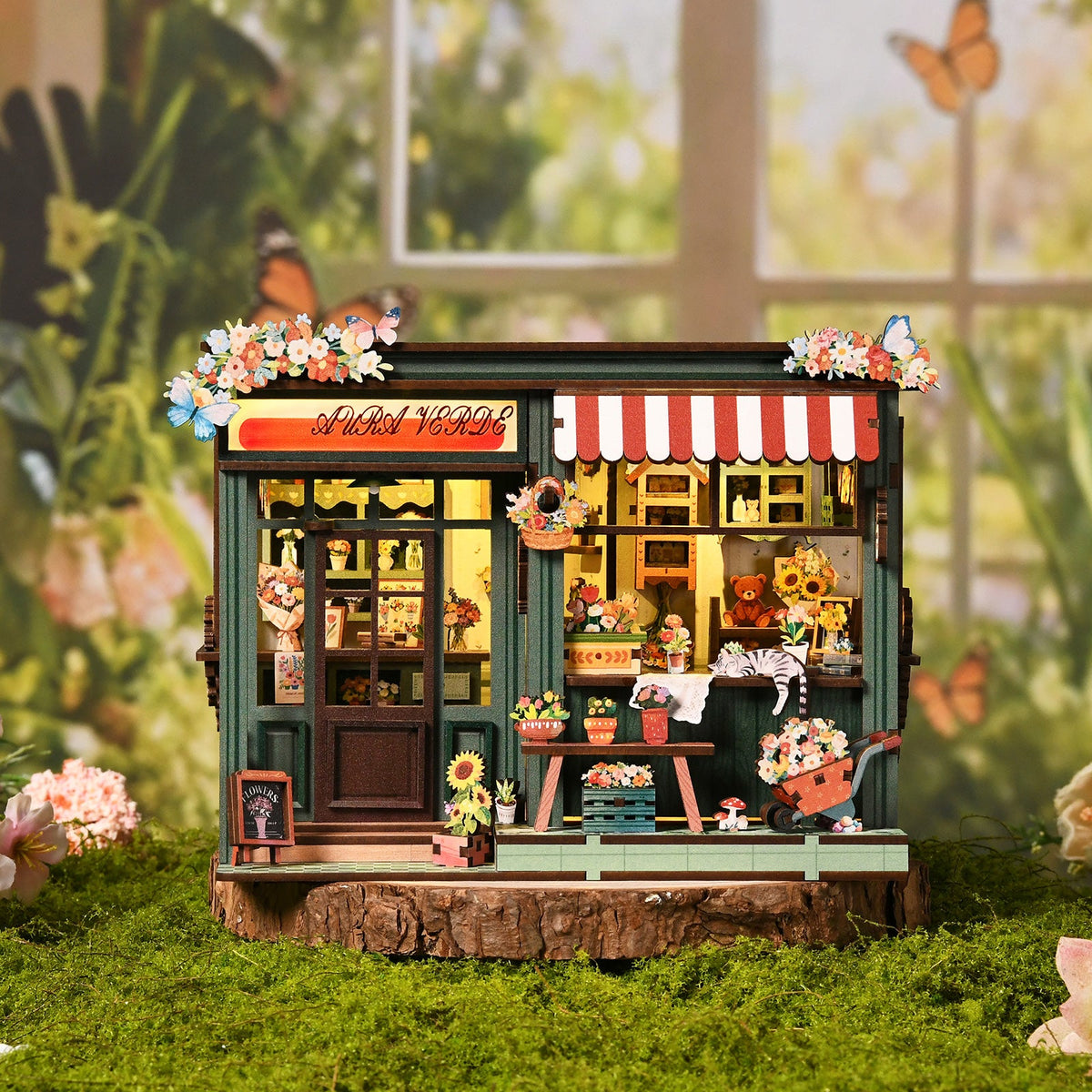 Aura Verde Flower Room DIY Book Nook Kit