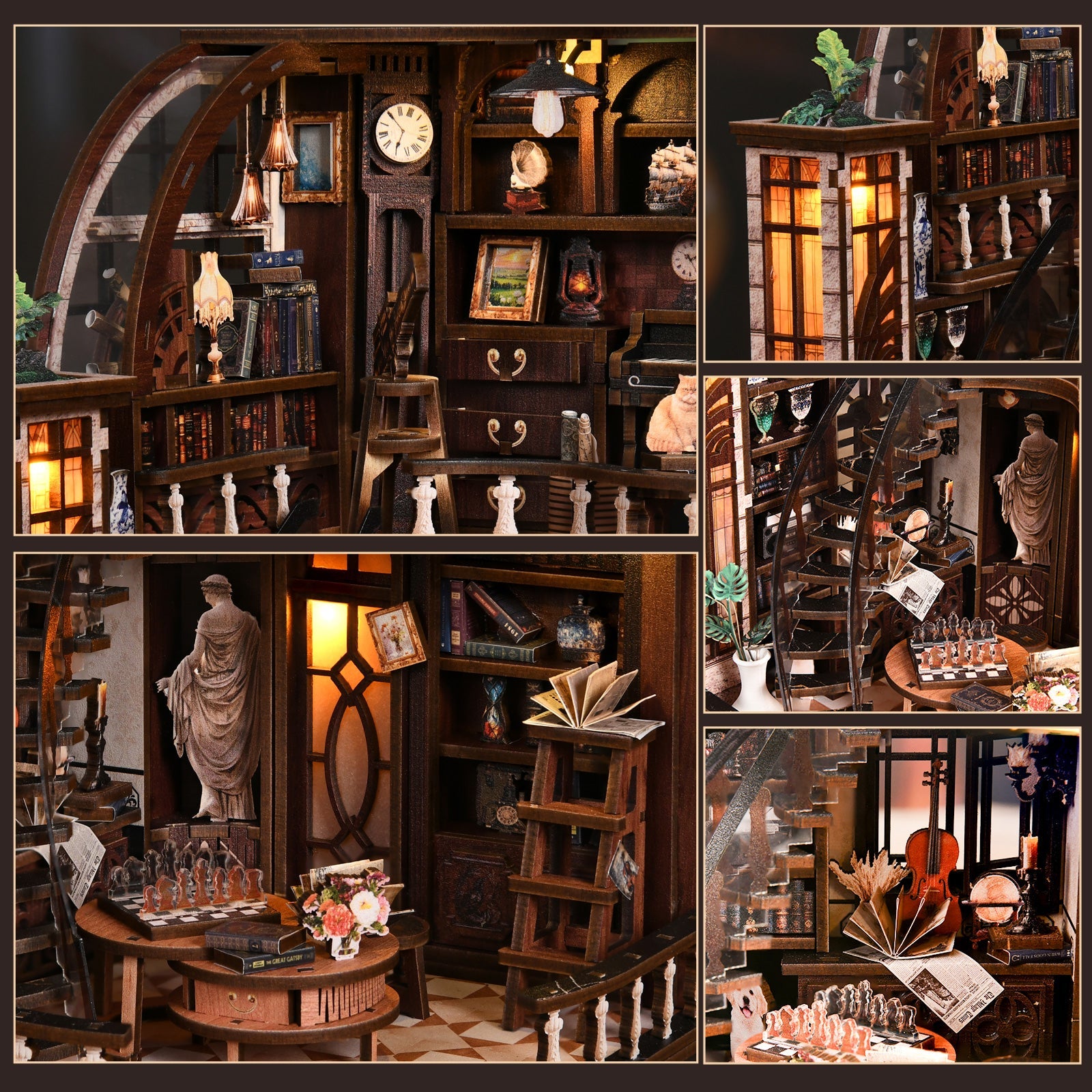 Bacchus Bookstore DIY Miniature House Kit