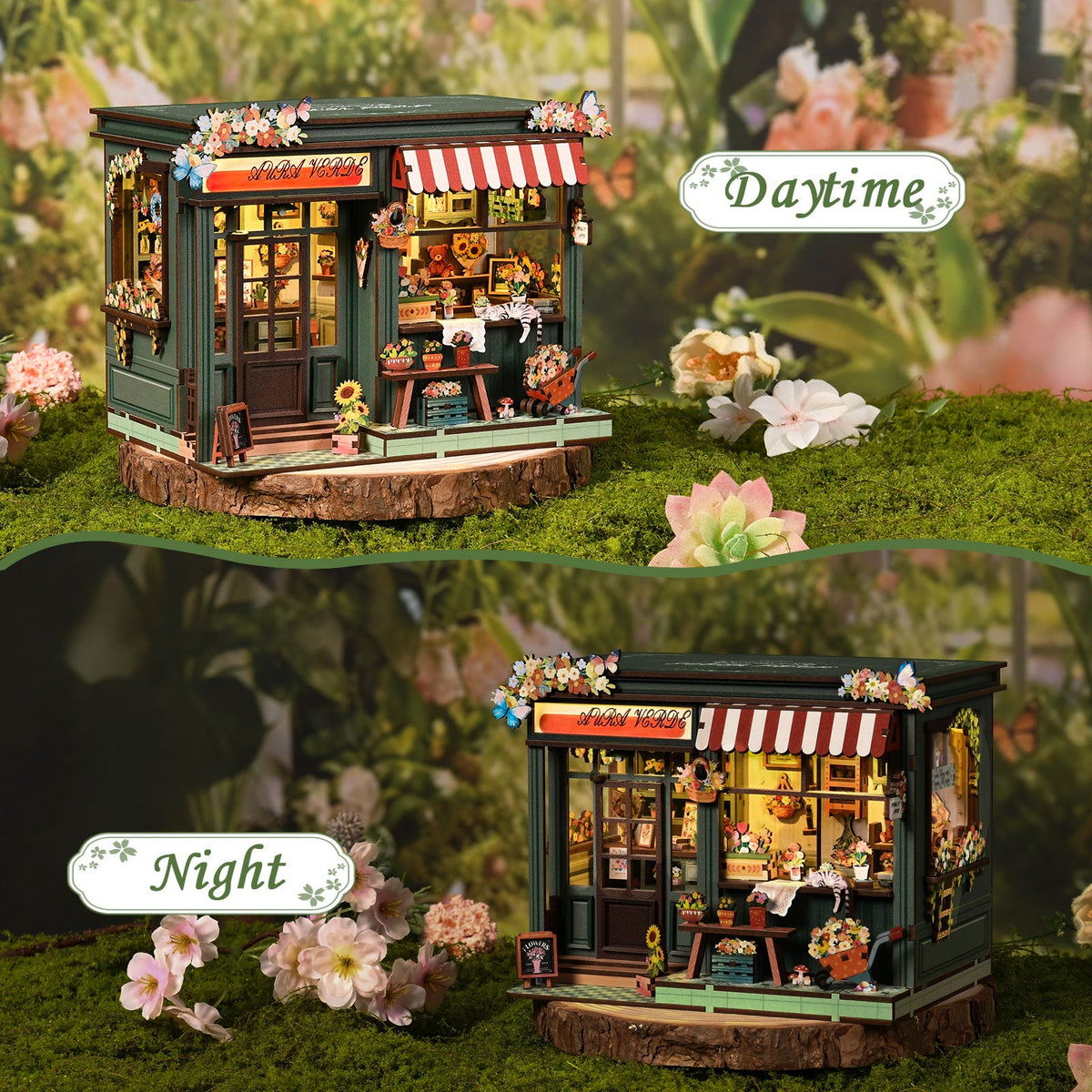 Aura Verde Flower Room DIY Book Nook Kit