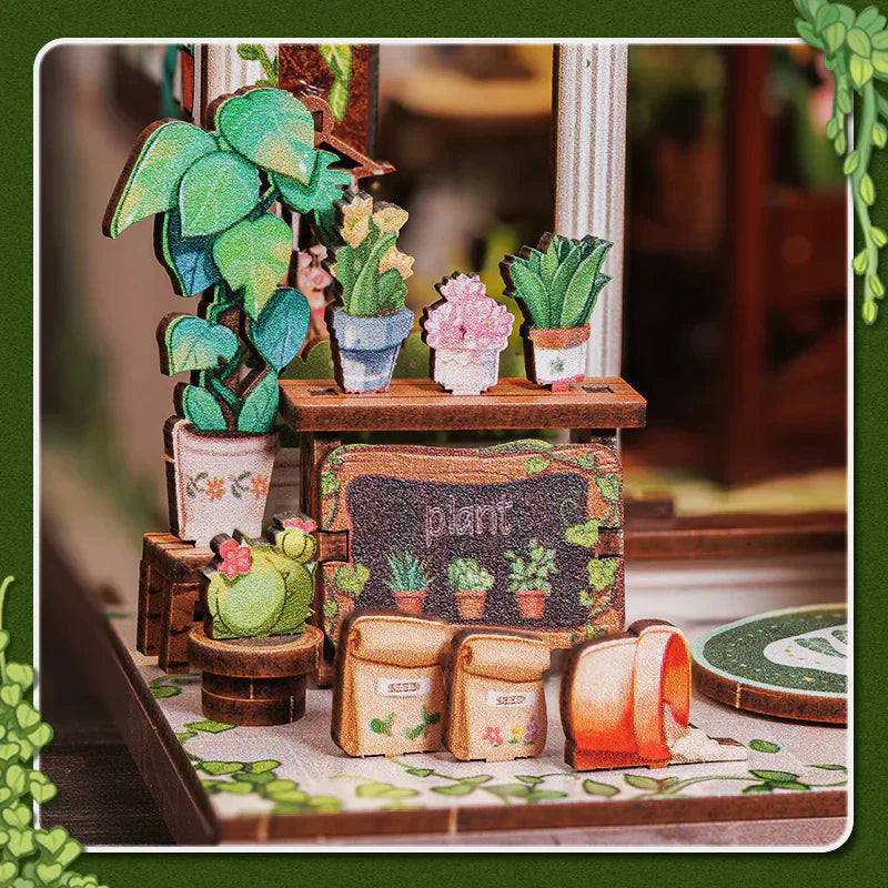 Green Life Bookshop DIY Miniature House Kit