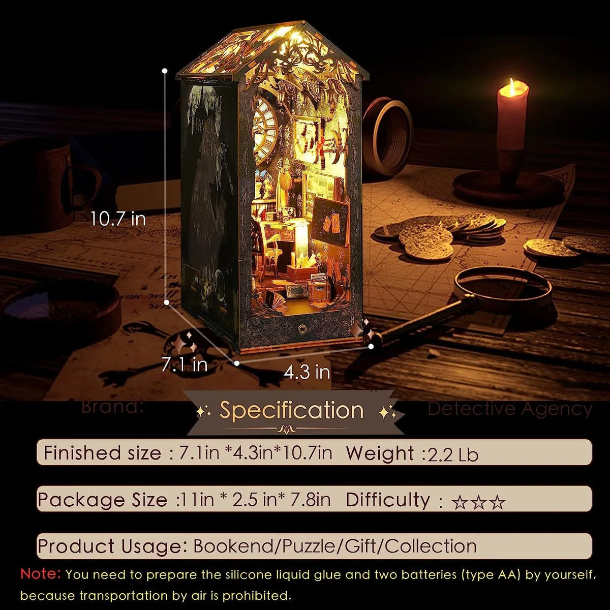 Detective Agency DIY Book Nook Kit