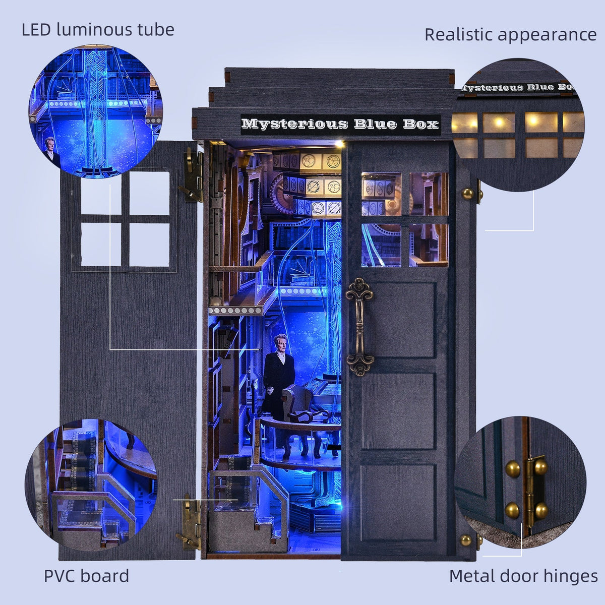 Mysterious Blue Box DIY Book Nook Kit