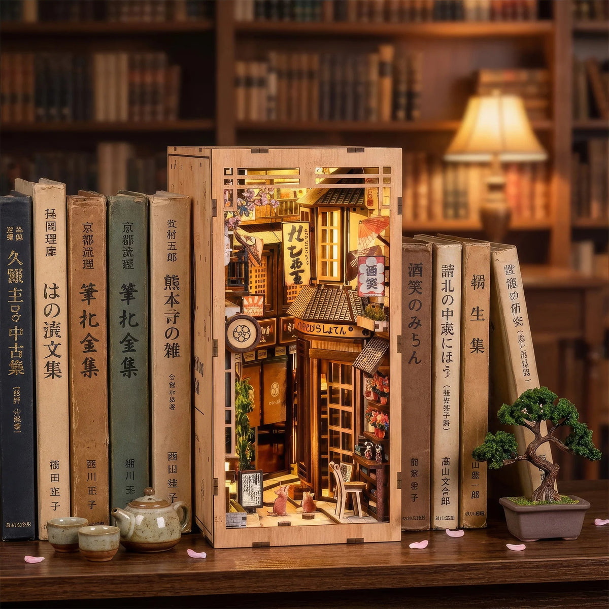 Japanese Alley Cat DIY Book Nook Kit