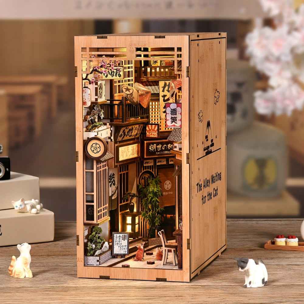 Japanese Alley Cat DIY Book Nook Kit