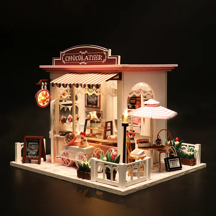 Chocolate Shop DIY Miniature House Kit