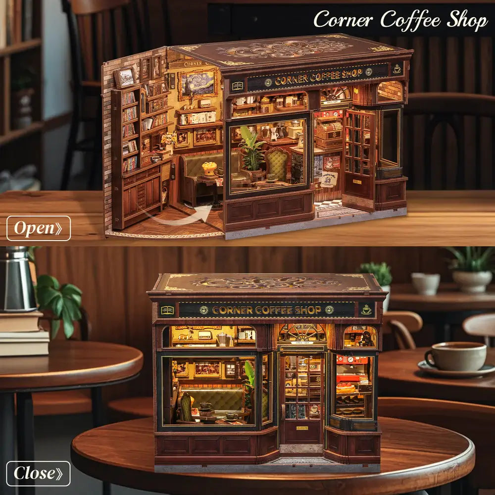 Corner Coffee Shop DIY Book Nook Kit