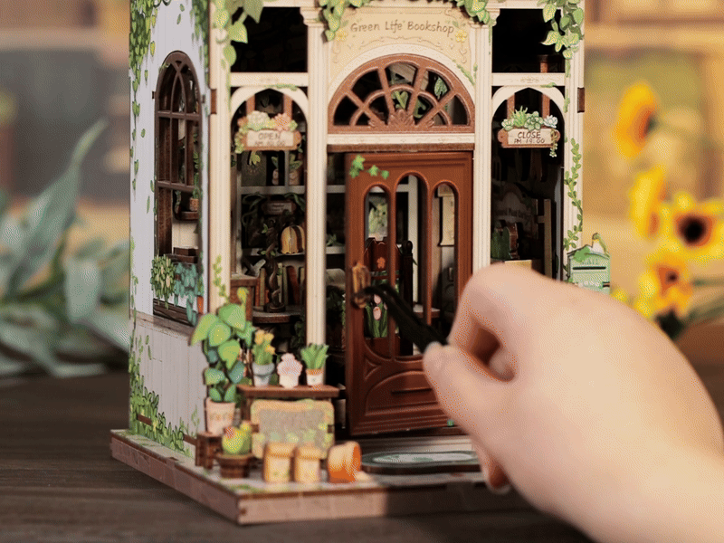 Green Life Bookshop DIY Miniature House Kit