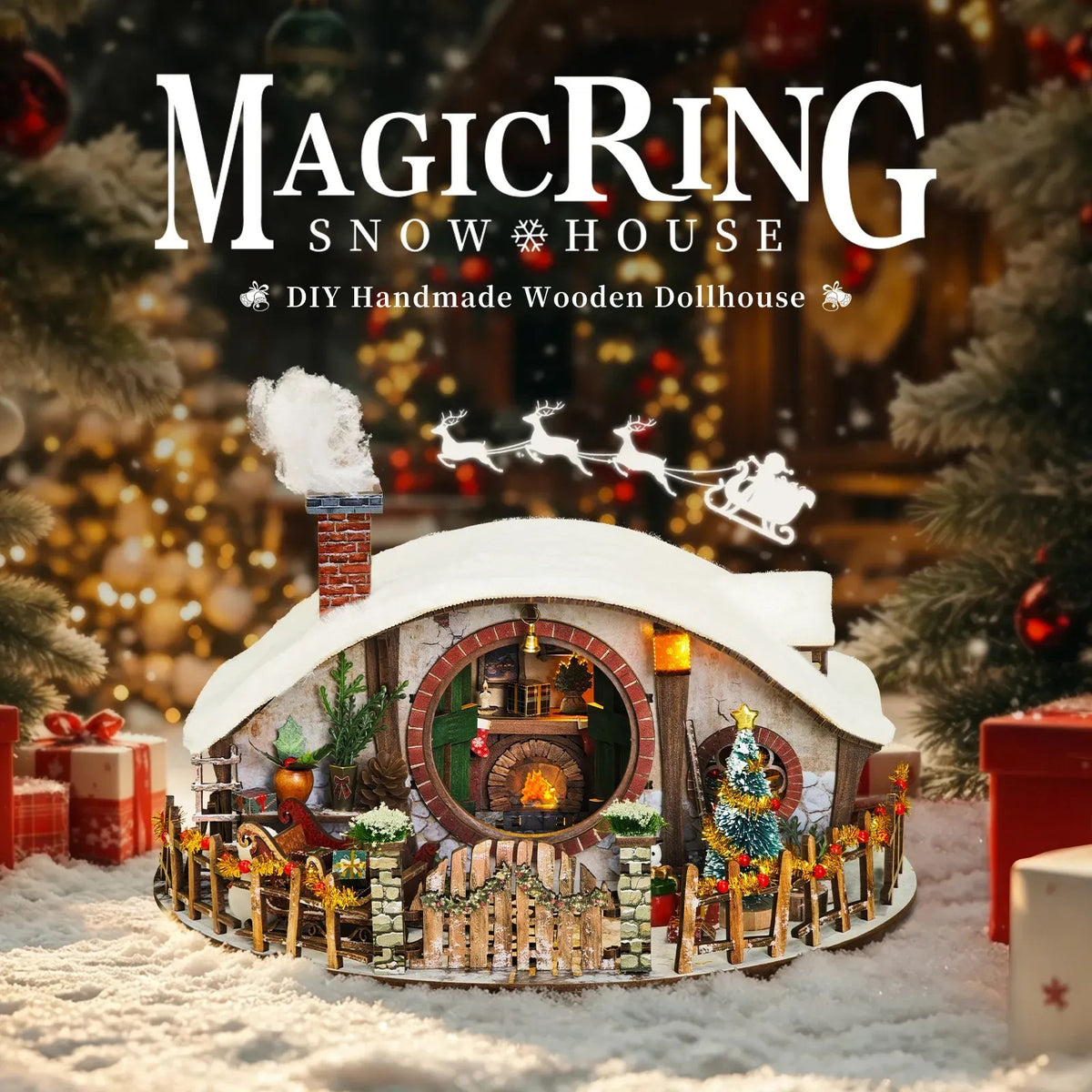 Magic Ring Snow DIY Miniature House Kit