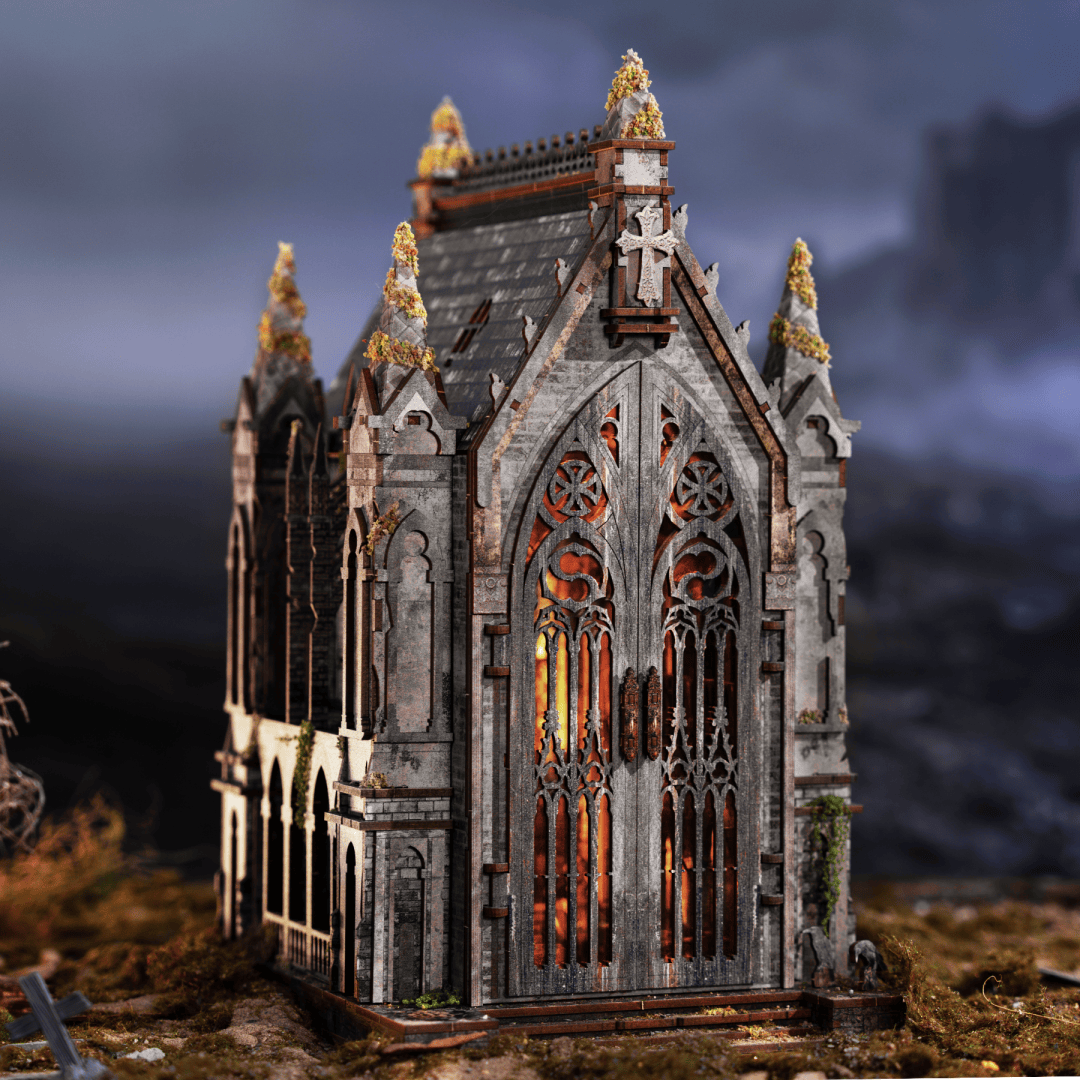 Abandoned Gothic Church DIY book nook kit