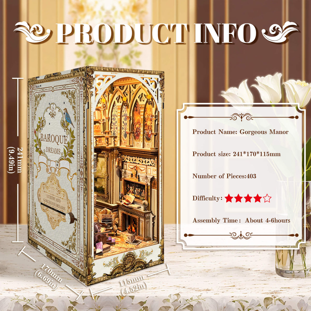 Baroque Dreams DIY Book Nook Kit