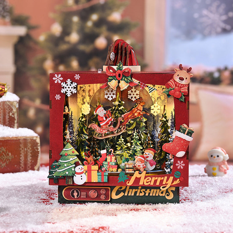 Christmas Trioz Rotating DIY Book Nook Kit