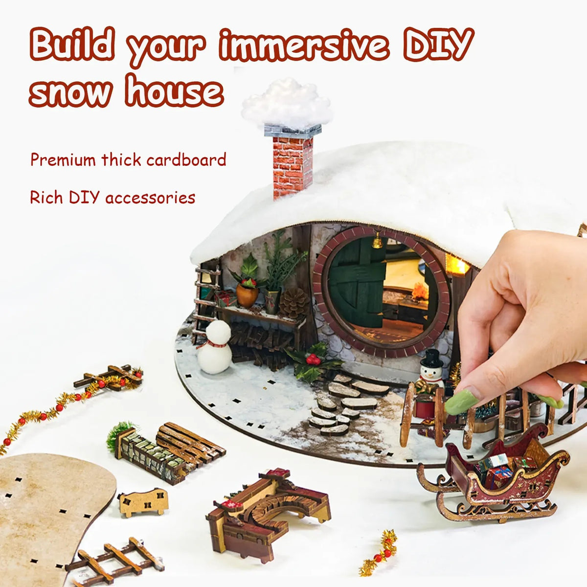 Magic Ring Snow DIY Miniature House Kit