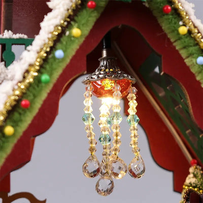 Snowy Christmas Lodge DIY Miniature House Kit