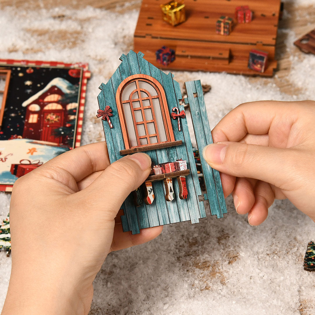 Christmas Snow Cabin DIY Book Nook Kit