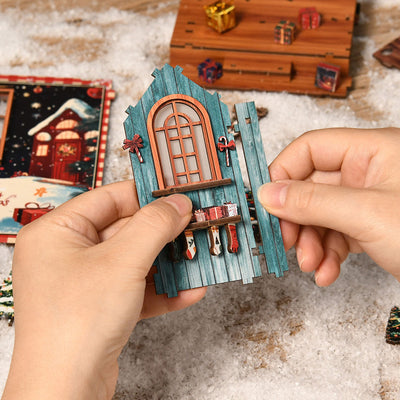 Christmas Snow Cabin DIY Book Nook Kit
