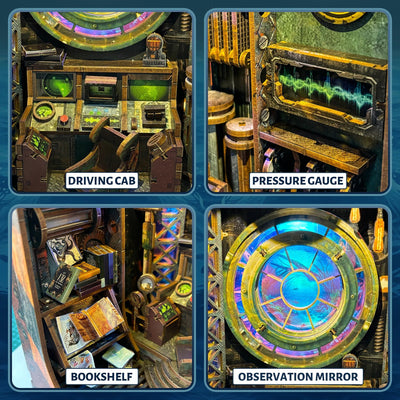 Deep Sea Submarine DIY Book Nook Kit