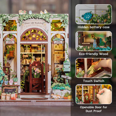 Green Life Bookshop DIY Miniature House Kit