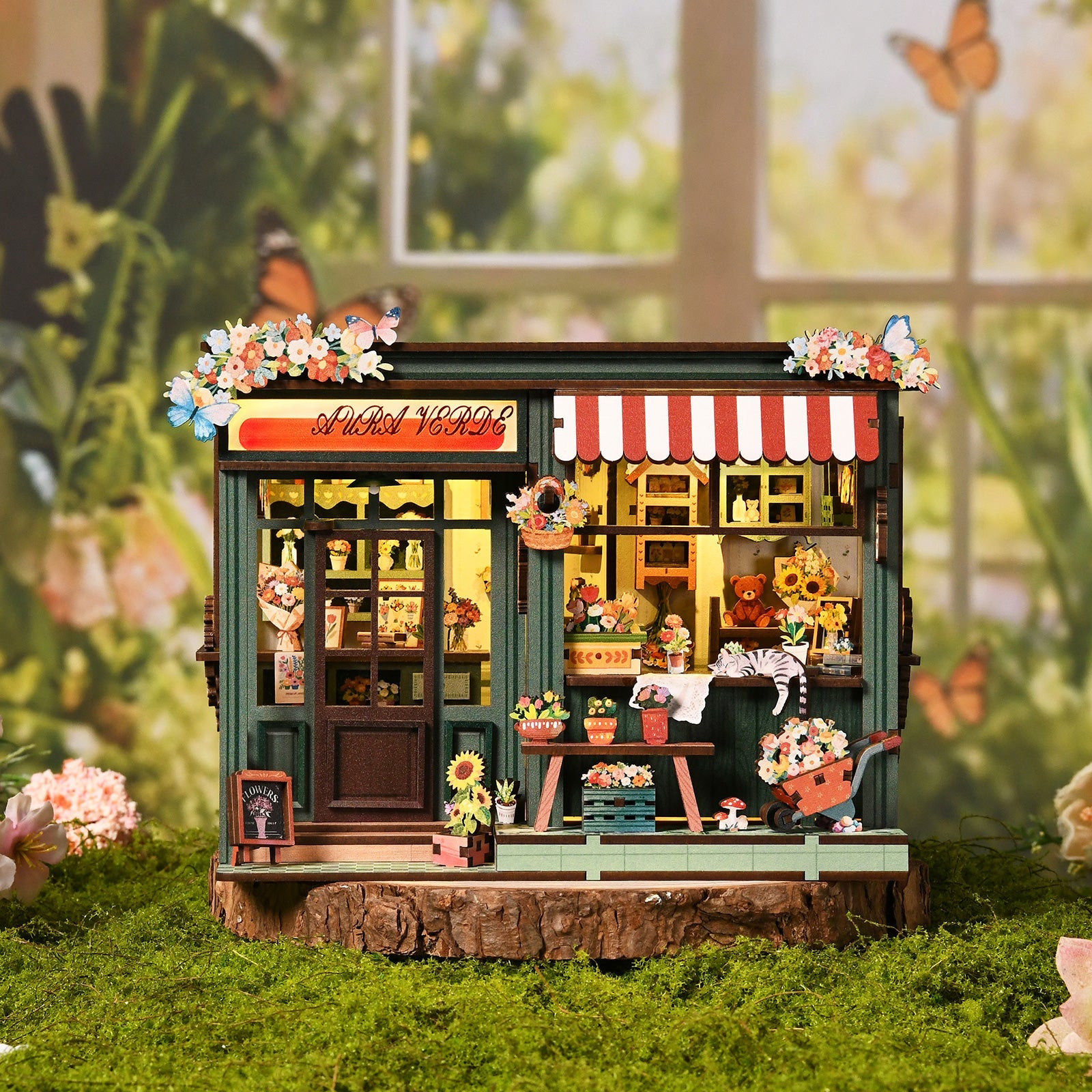 Aura Verde Flower Room DIY Book Nook Kit