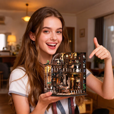Bacchus Bookstore DIY Miniature House Kit