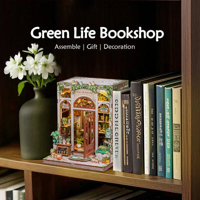 Green Life Bookshop DIY Miniature House Kit