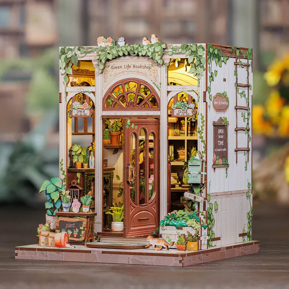 Green Life Bookshop DIY Miniature House Kit