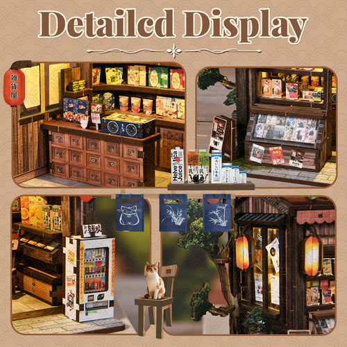 Kasuga Grocery Store DIY Book Nook Kit