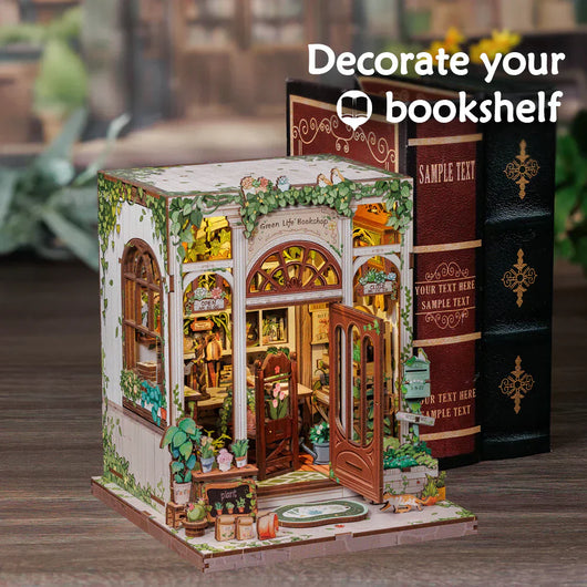 Green Life Bookshop DIY Miniature House Kit