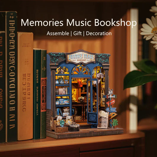 Journey Trace Bookshop DIY Miniature House Kit