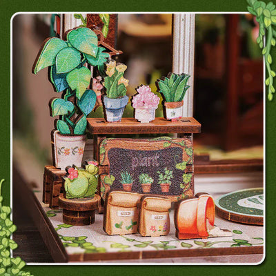 Green Life Bookshop DIY Miniature House Kit