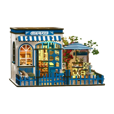 Santorini Sun Coffee DIY Miniature House Kit