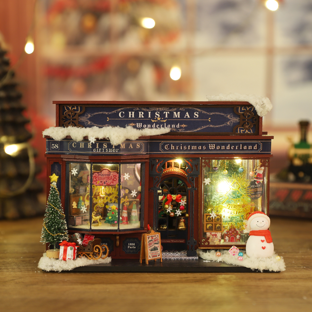 Christmas Gift Shop DIY Miniature House Kit