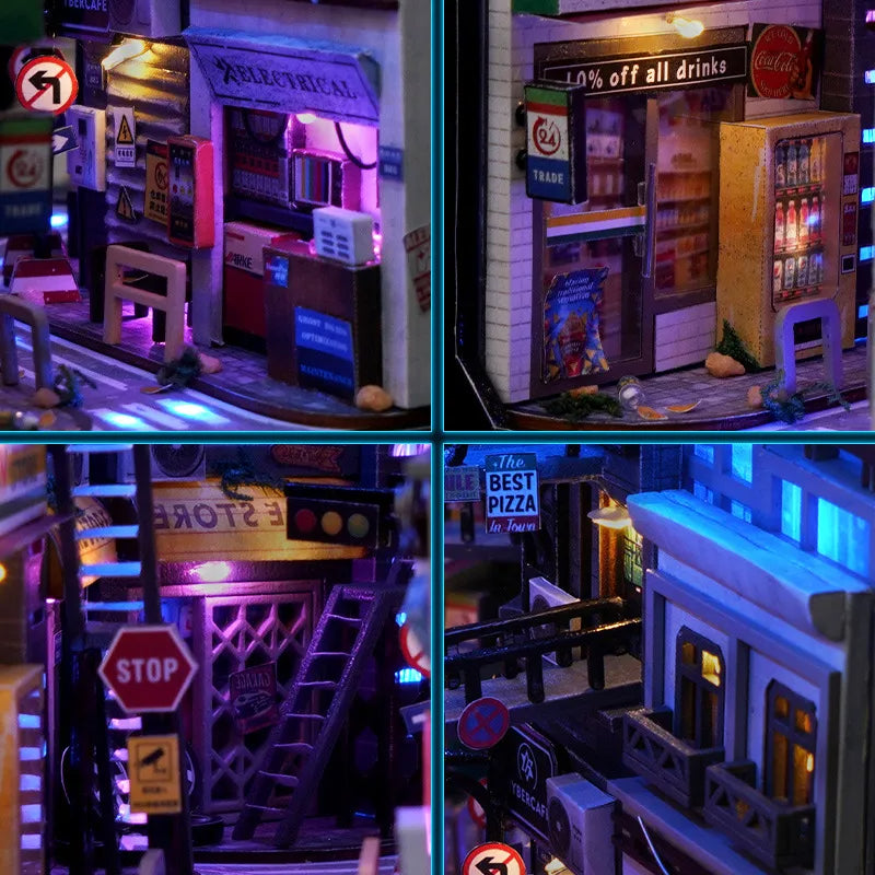 Cyberpunk DIY Book Nook Kit