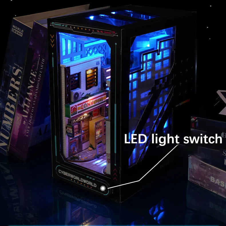 Cyberpunk DIY Book Nook Kit