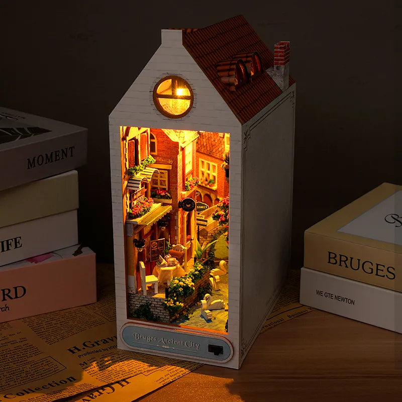 Bruges Ancient City DIY Book Nook Kit