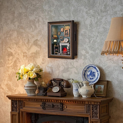 Vintage Fireplace Frame DIY Book Nook Kit