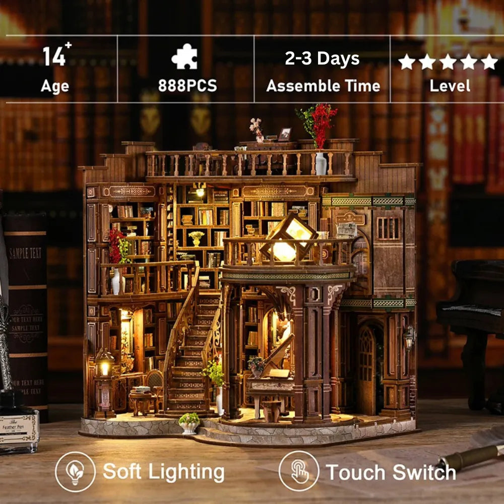 Dreamy Book Hall DIY Miniature House Kit