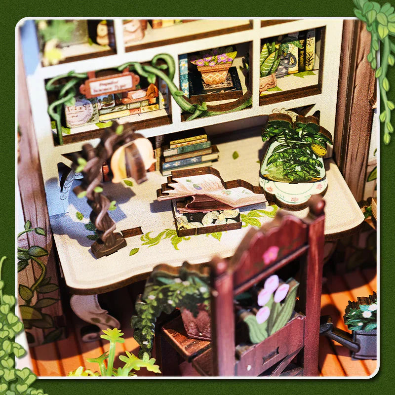 Green Life Bookshop DIY Miniature House Kit