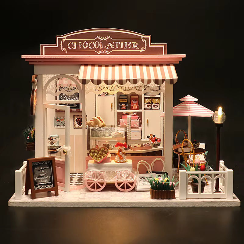 Chocolate Shop DIY Miniature House Kit