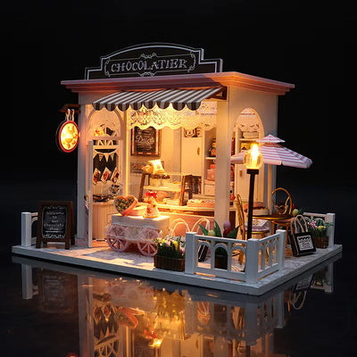 Chocolate Shop DIY Miniature House Kit