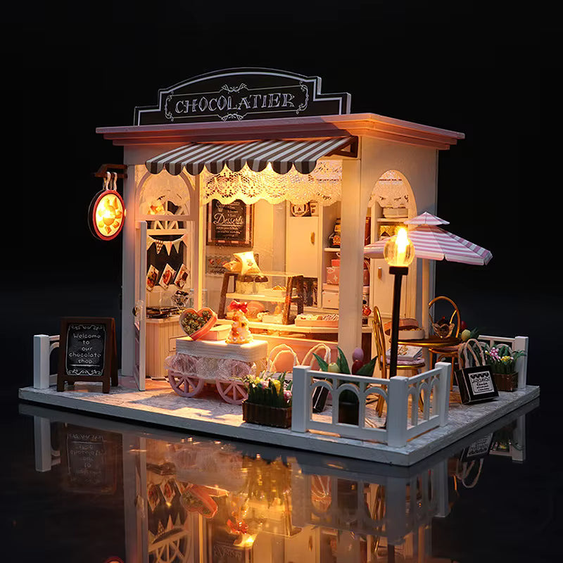 Chocolate Shop DIY Miniature House Kit