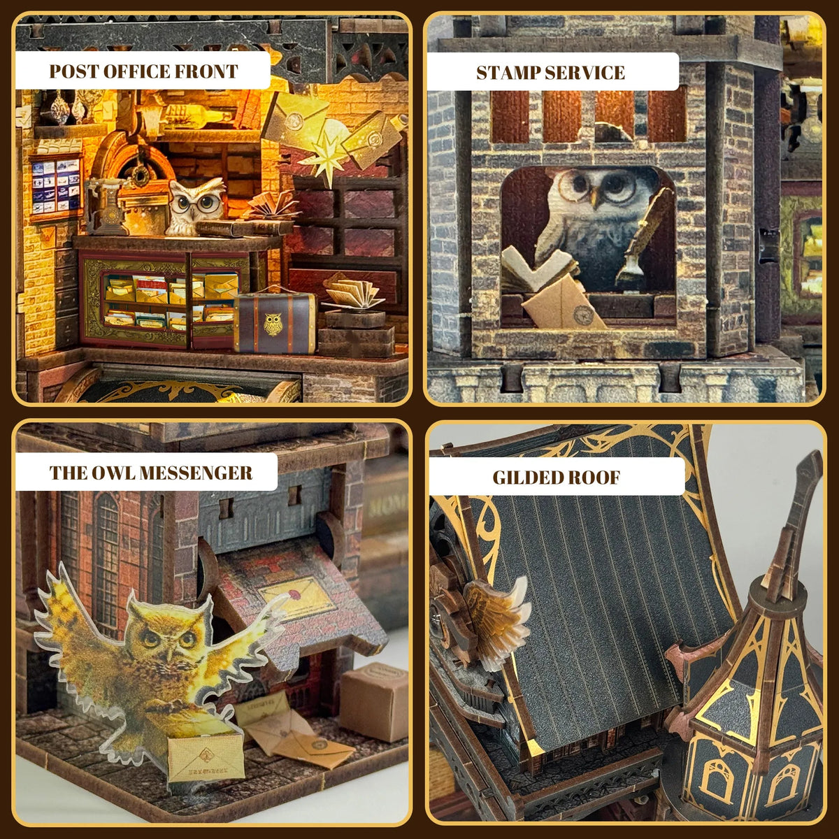 Owl Post Office DIY Miniature House Kit