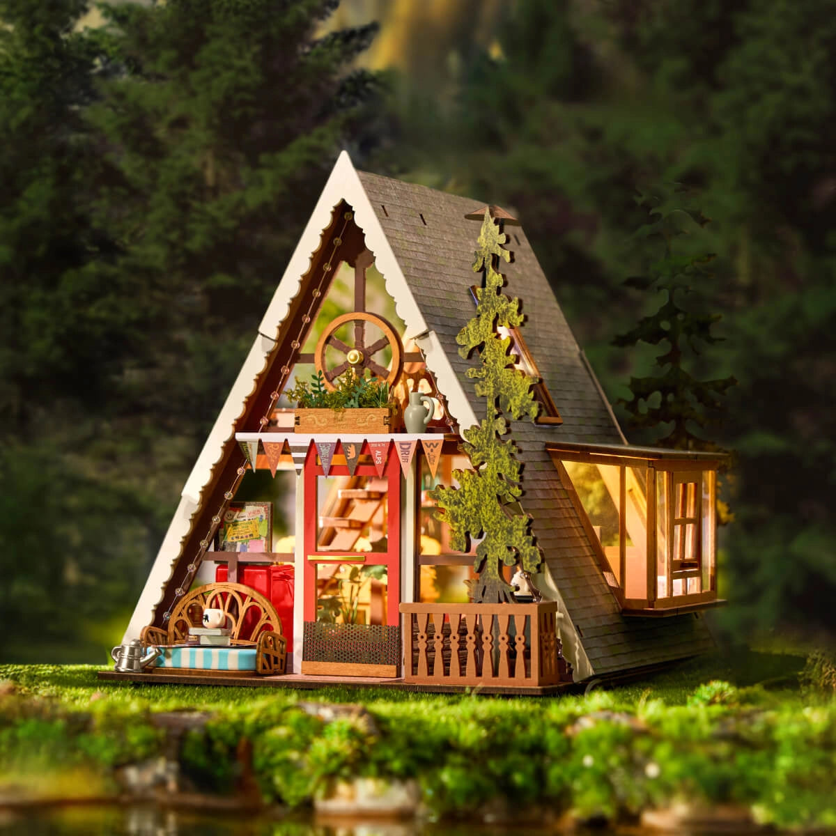 A-Frame Cabin DIY Miniature House Kit