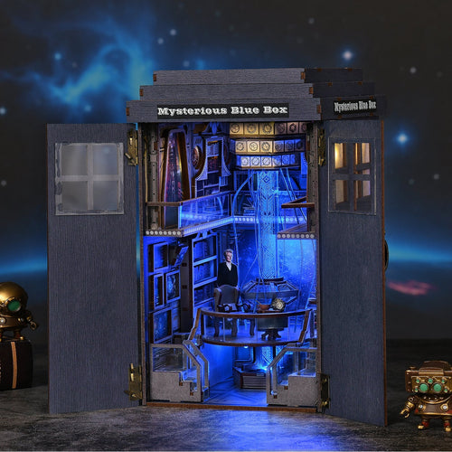 Mysterious Blue Box DIY Book Nook Kit
