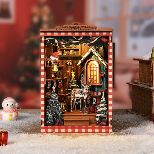 Christmas Snow Cabin DIY Book Nook Kit